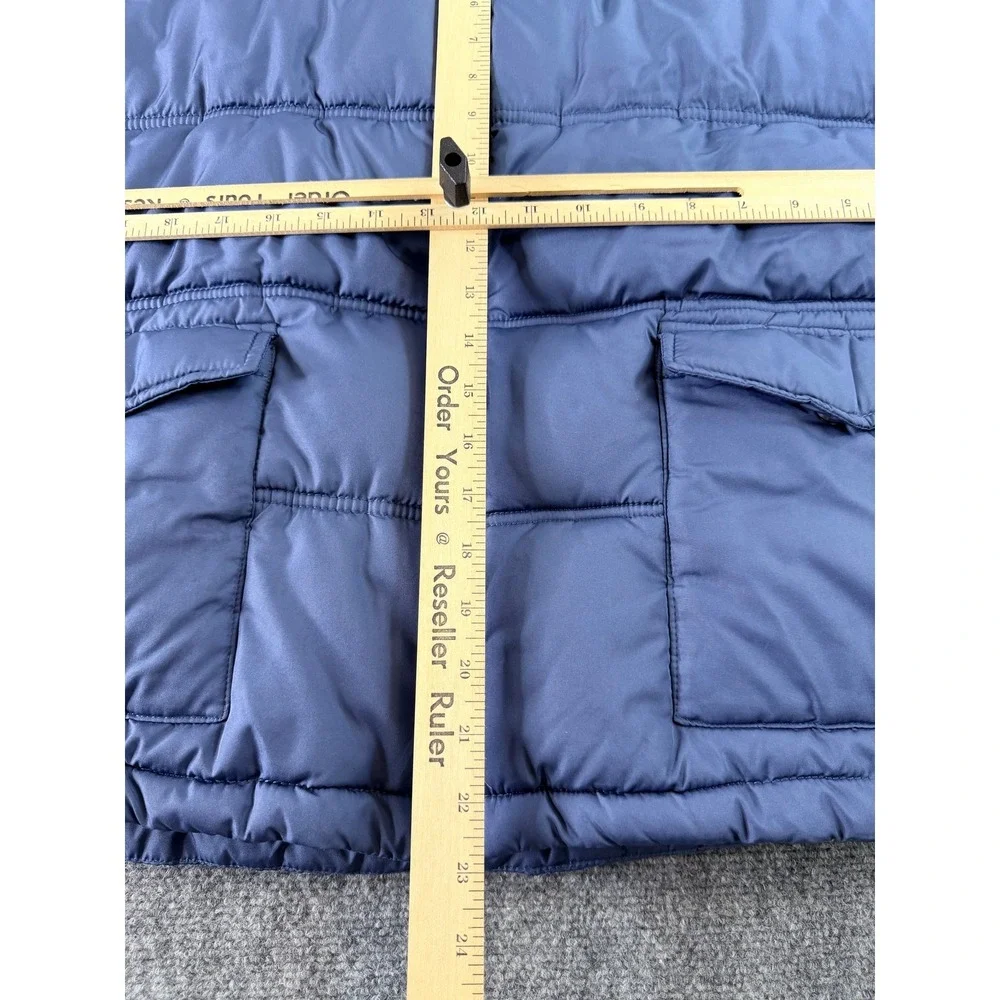 Mossimo Supply Co Mens Puffer Vest L Green Blue Colorblock Full‎ Zip Quilted
